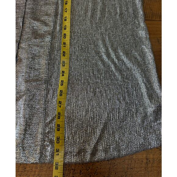 NEW Torrid Womens Open Front Dressy Metallic Silver Long Sleeve Cardigan Size 2 - Picture 8 of 9